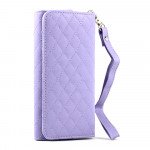 Wholesale iPhone 5 5C 5S Universal Flip Leather Wallet Case with Strap (Purple)